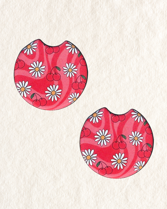 Cherry flower Car Coaster